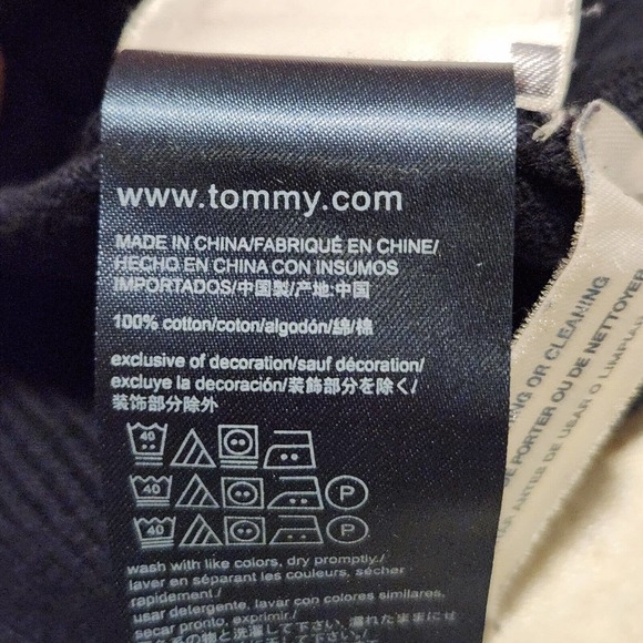 Tommy Hilfiger Mens M Medium H Spell Out Logo Embroidered Crewneck Sweater Knit - Picture 9 of 10